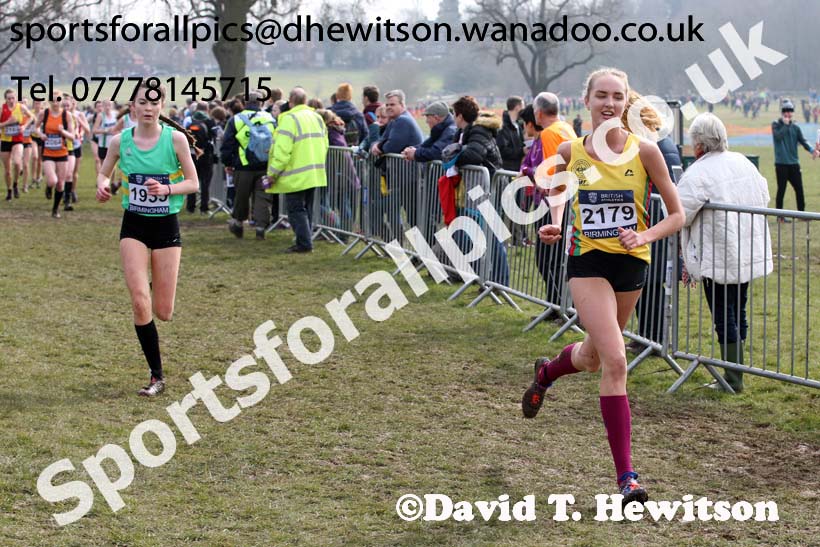 Womens under-17s 2016 Inter Counties Cross Country Champs. and Cross Challenge Final, Cofton Park, Birmingham. Photo: David T. Hewitson/Sports for All Pics